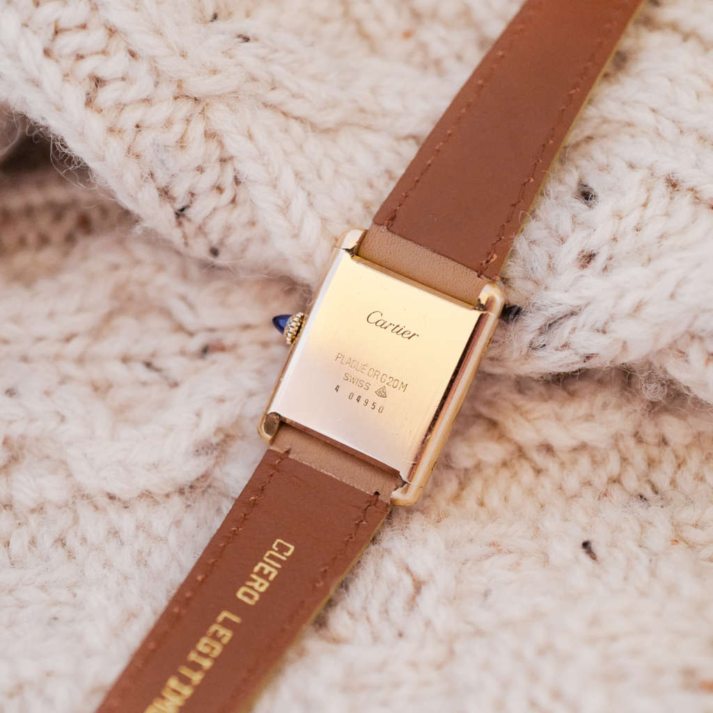 Montre Cartier Tank vintage or