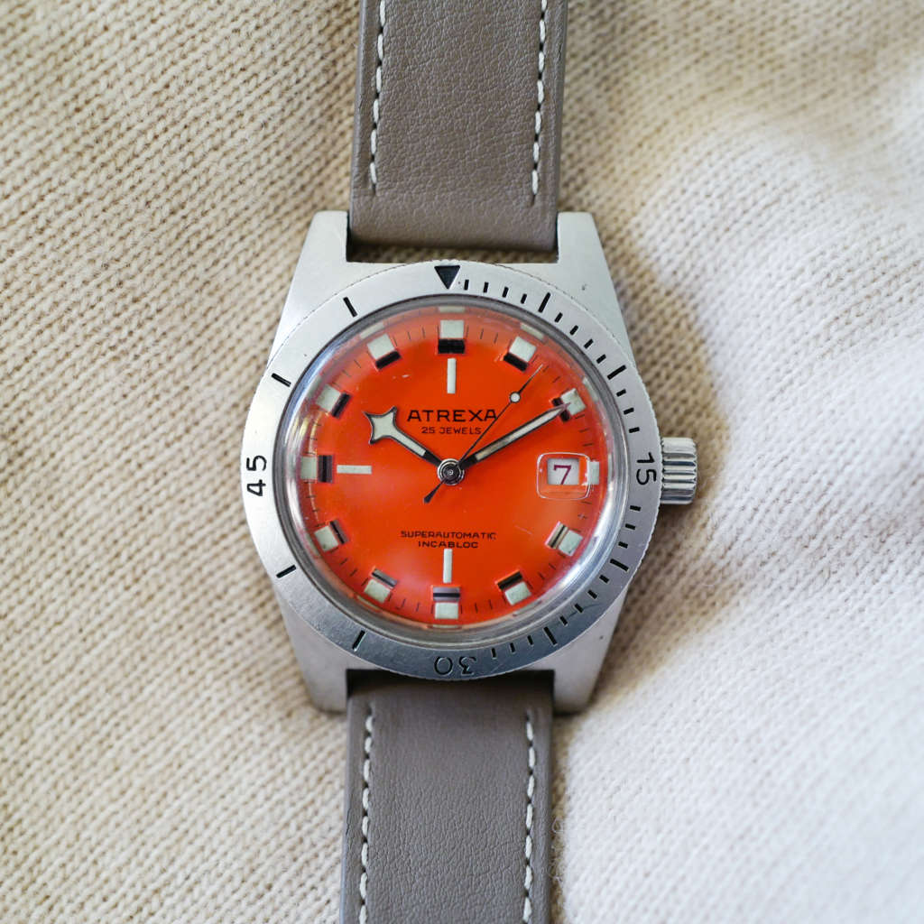 Montre de plongée vintage orange Montre de plongée vintage orange