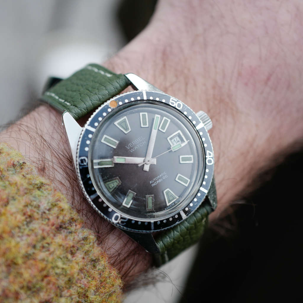 Montre vintage Verbel skin diver ancienne