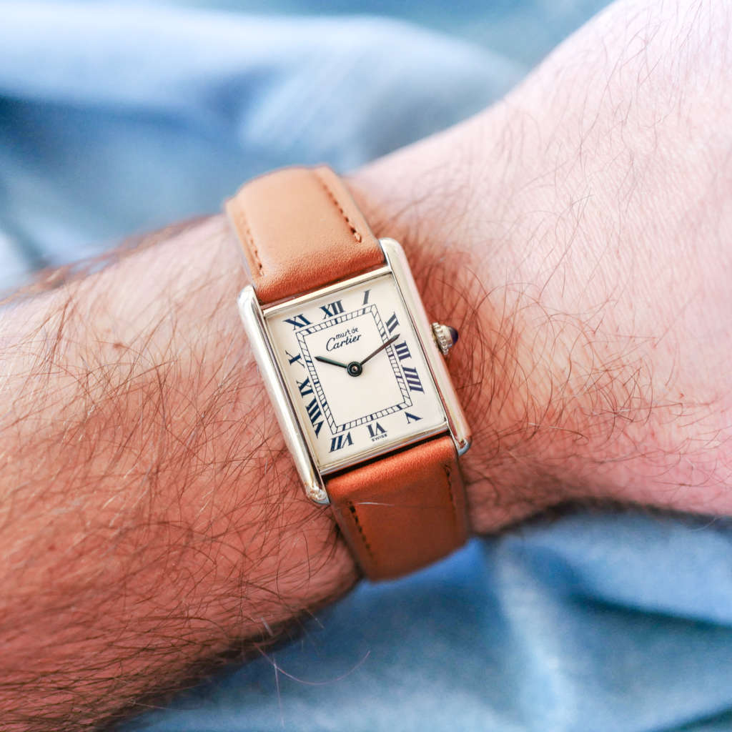 Montre ancienne vintage Cartier Tank grand modèle