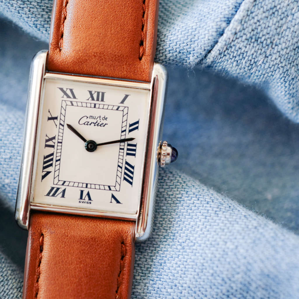 Montre Cartier vintage Tank argent vintage