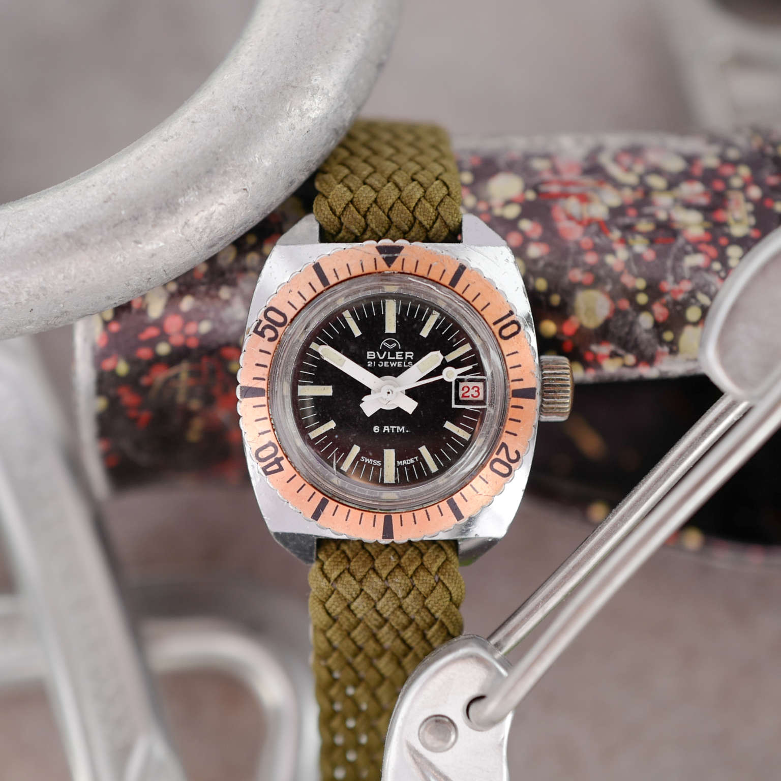 Montre Mécanique Vintage BULER Suisse - Pour Pièces Ou à Porter - Boîtier Acier Argenté