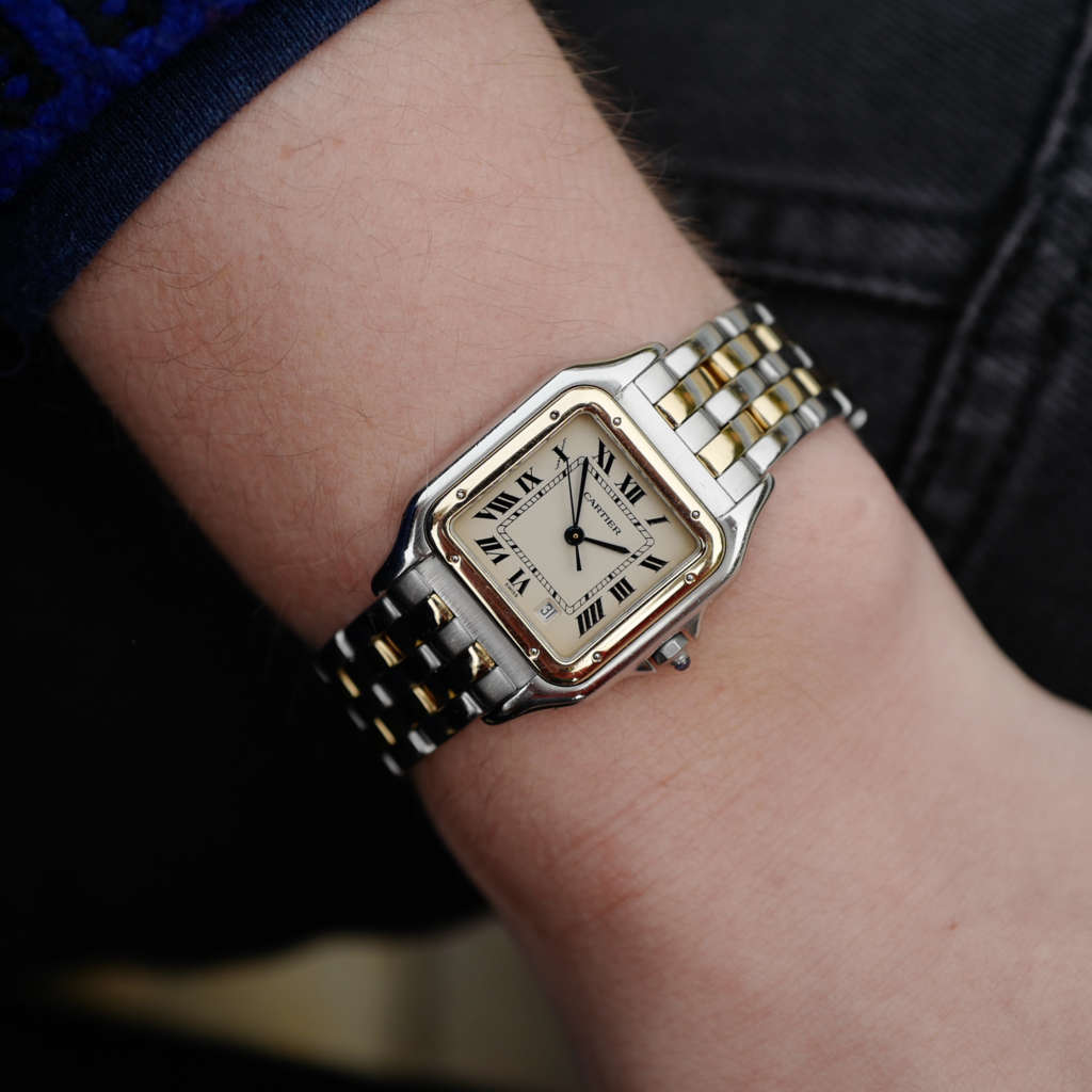 Montre vintage Cartier Panthère or acier