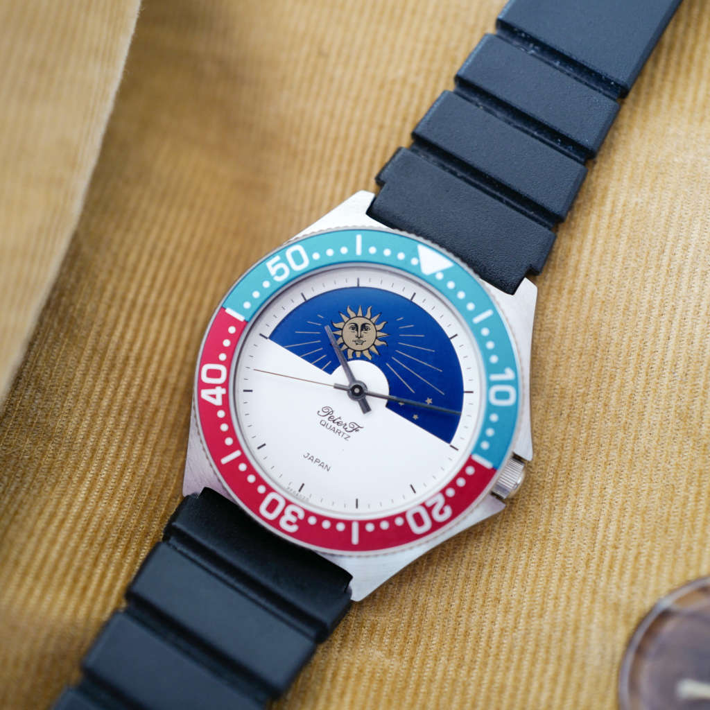 Rare montre vintage Seiko jour nuit Peter F neuve de stock Rare montre vintage Seiko jour nuit Peter F neuve de stock