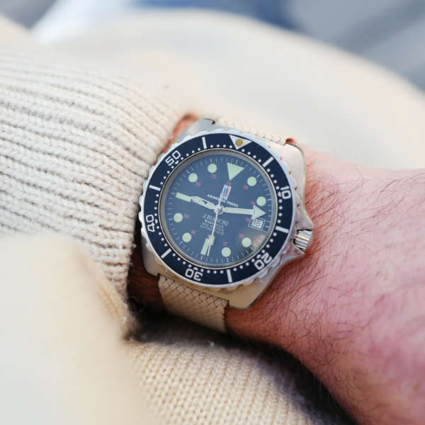 Montre vintage DGSE ancienne Bianchi horloger Marseille plongeuse JB 300 1993