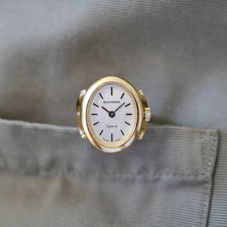 Bague Vintage Années 90 En Or Laminé 14ct Avec Rubis - Taille US 8.5 (UK R) - Excellente état