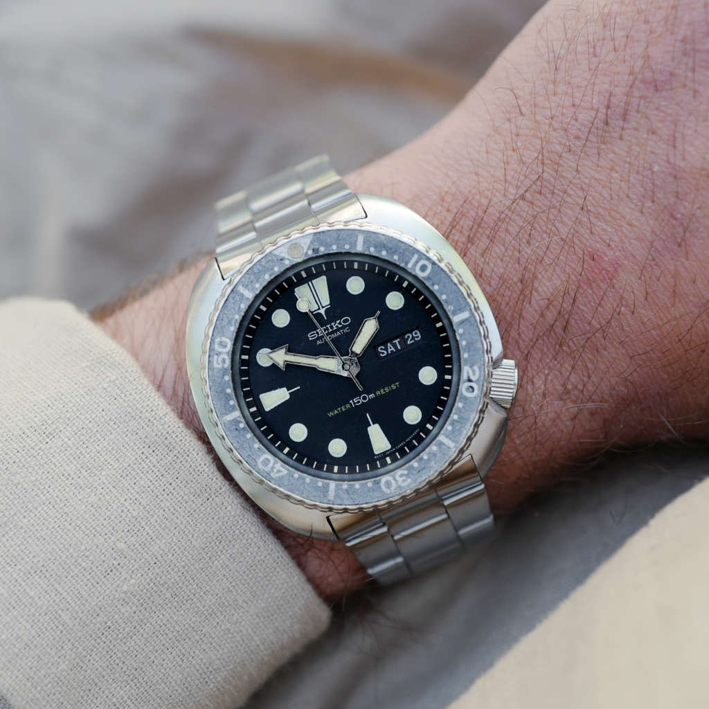 Montre Seiko Turtle vintage faded insert 6309 - 7040 Montre Seiko Turtle vintage faded insert 6309 - 7040