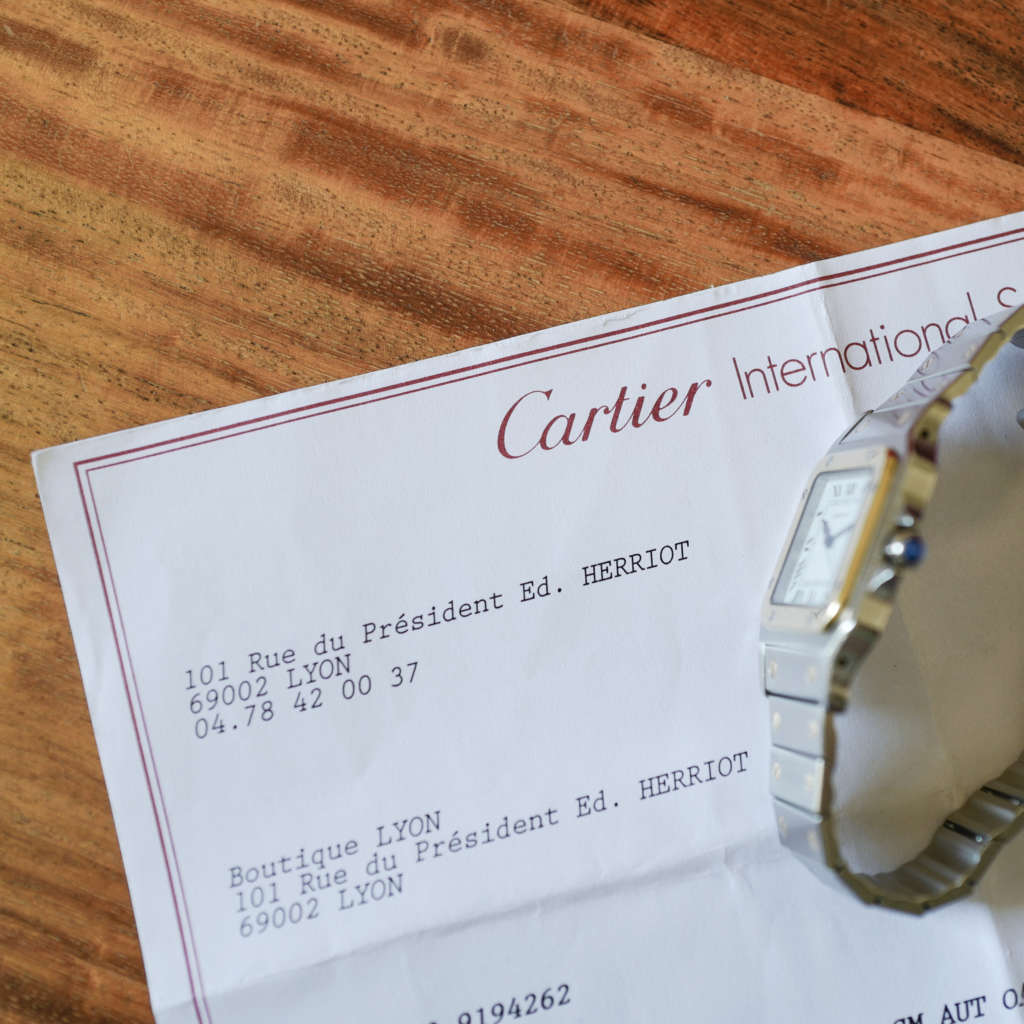 Cartier Santos vintage homme papiers Cartier Santos vintage homme papiers