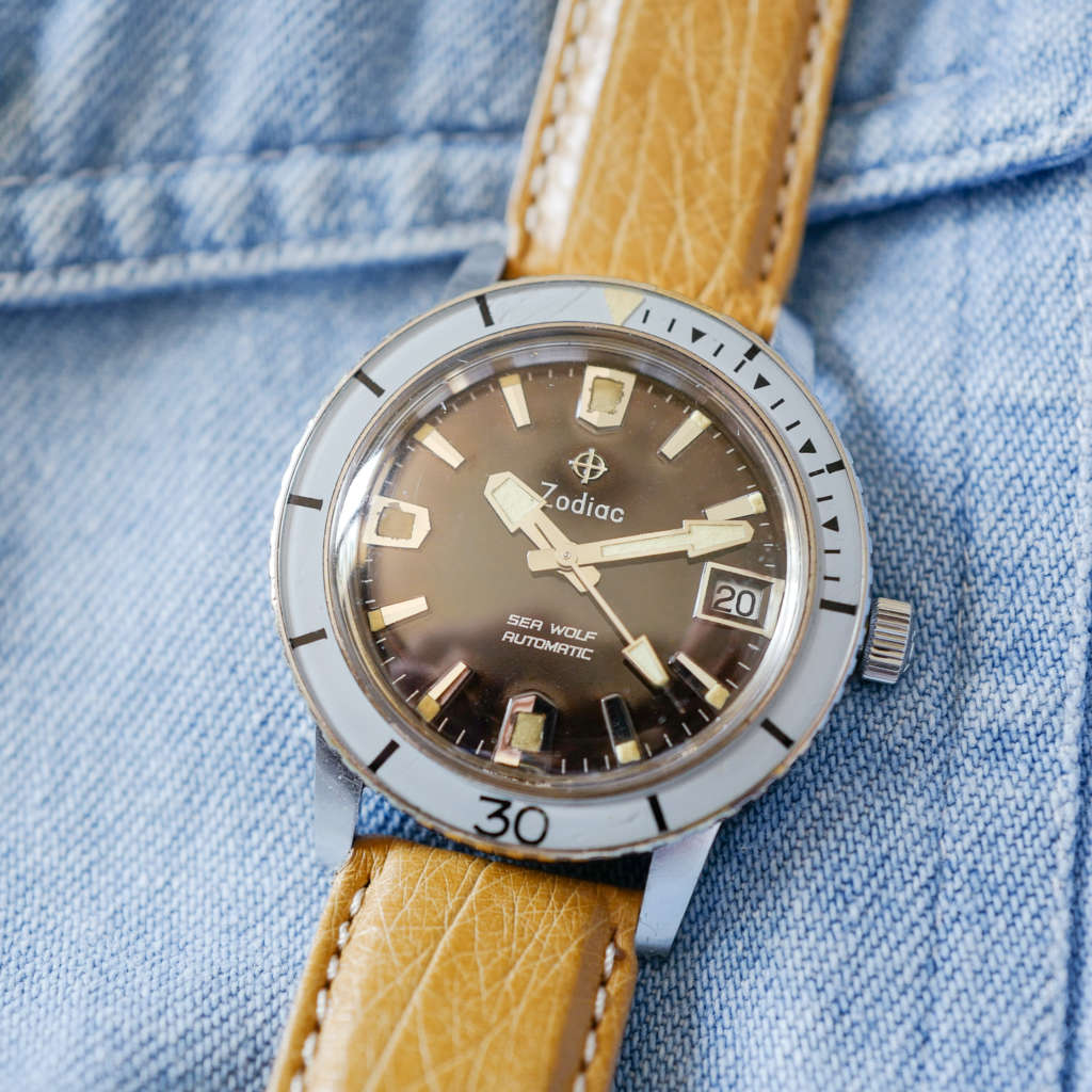 Jolie montre vintage Sea Wolf vintage Zodiac Jolie montre vintage Sea Wolf vintage Zodiac
