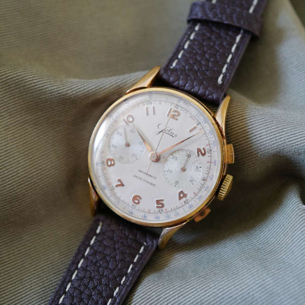 Oversize chronographe suisse vintage