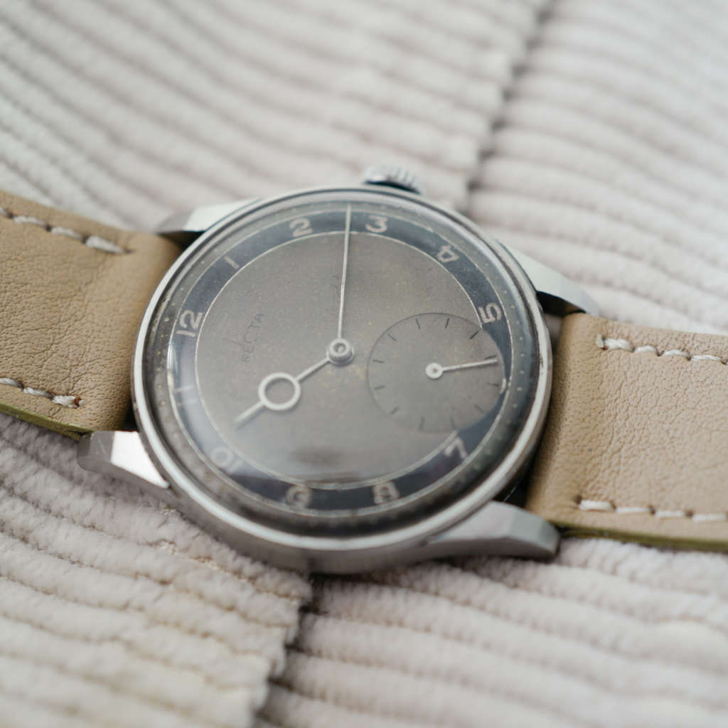 Recta militaire cadran Sector vintage restaurée Recta militaire cadran Sector vintage restaurée