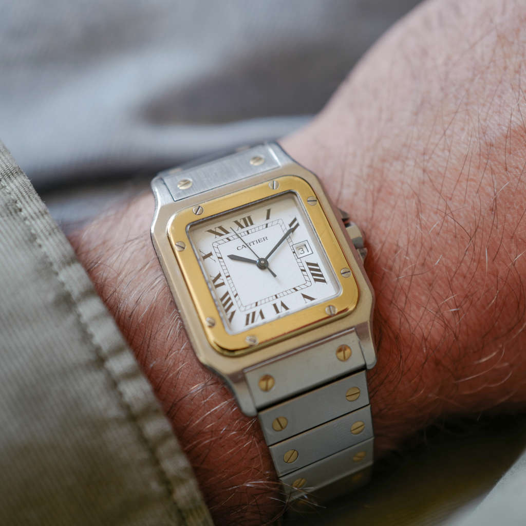 Vintage Cartier Santos vintage homme or et acier Vintage Cartier Santos vintage homme or et acier