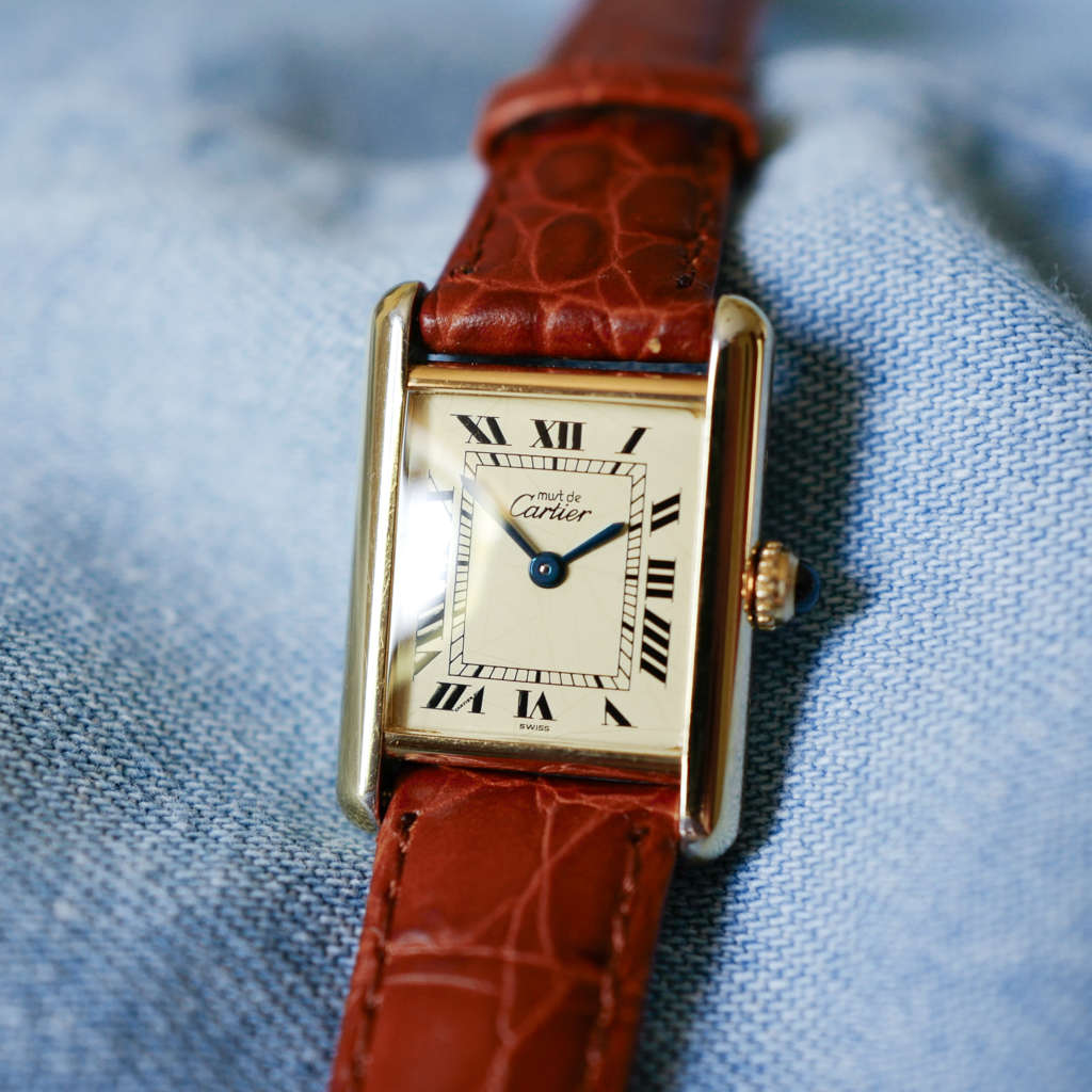 Jolie montre vintage Cartier Tank pour femme