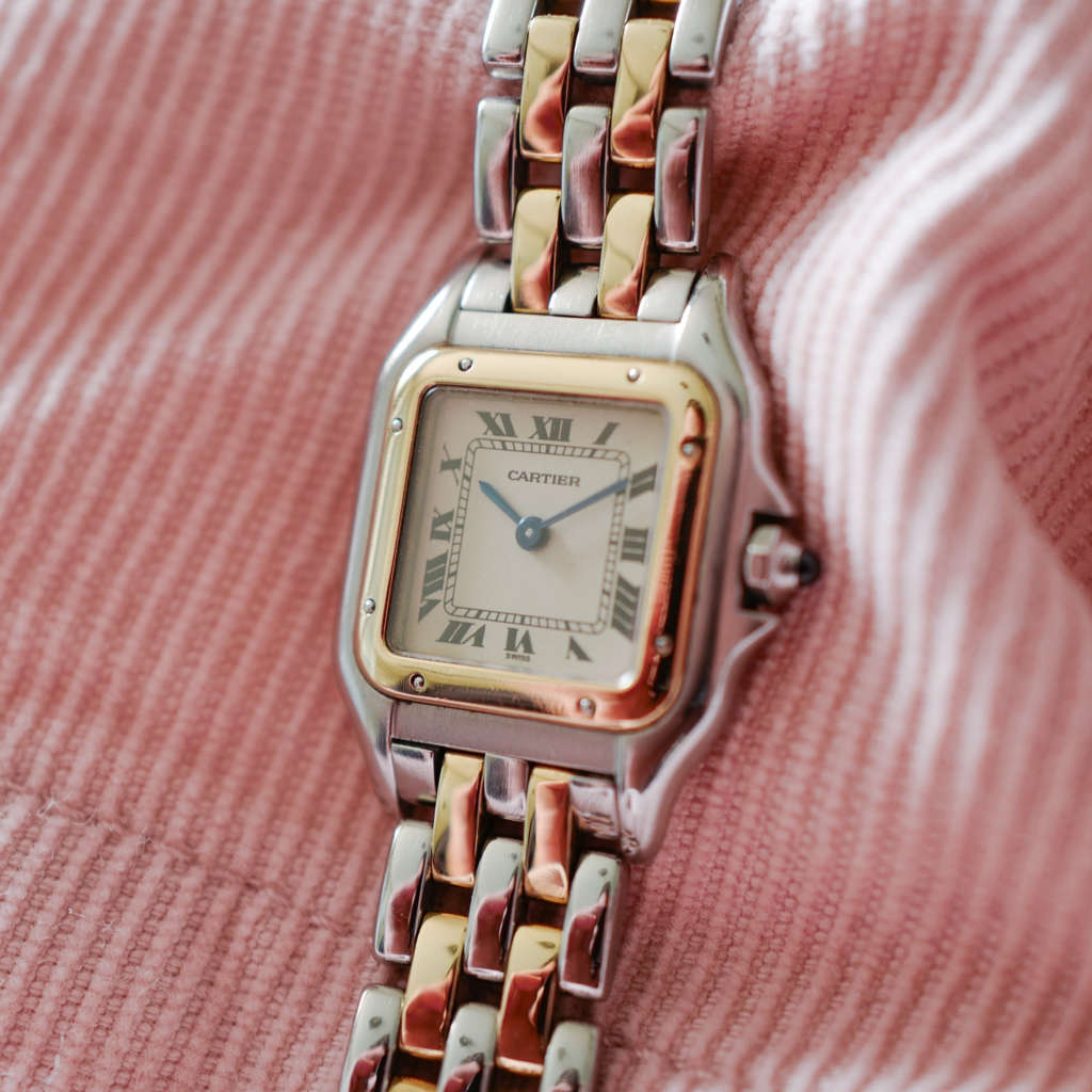 jolie montre cartier panthere vintage or et acier Jolie montre Cartier Panthère vintage or et acier