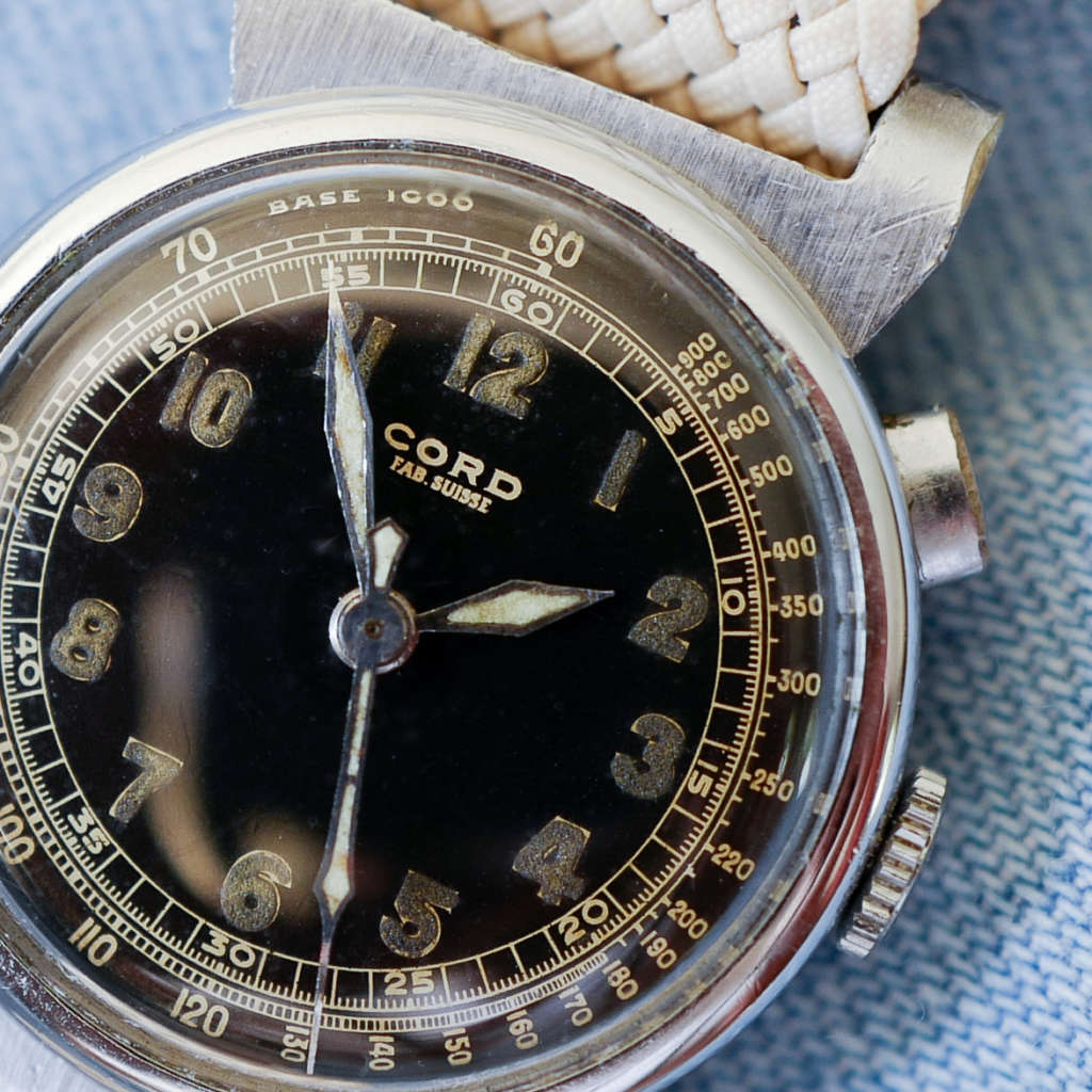 montre vintage chronographe gilt patine sublime petite montre femme vintage art deco