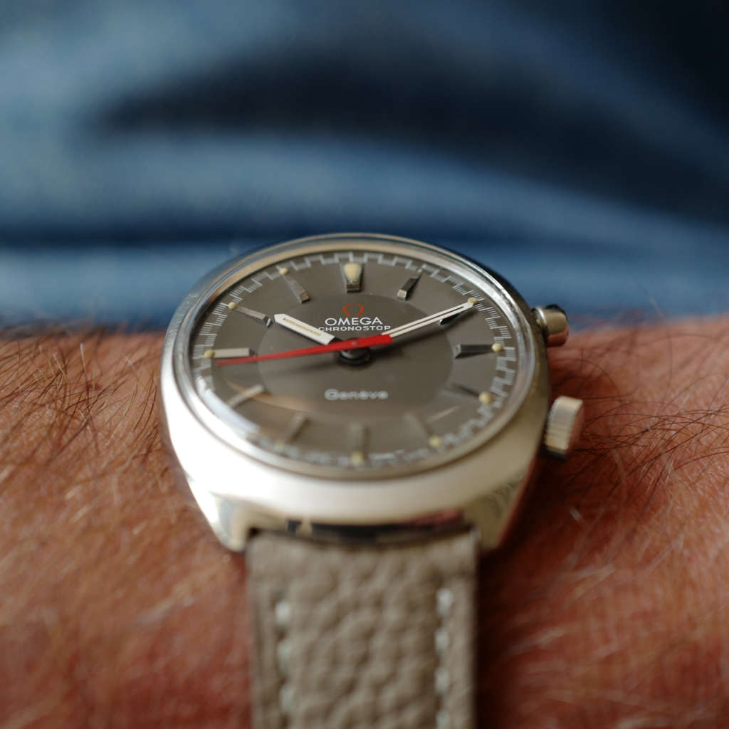Chronostop Genève 145.009 vintage cadran gris revise