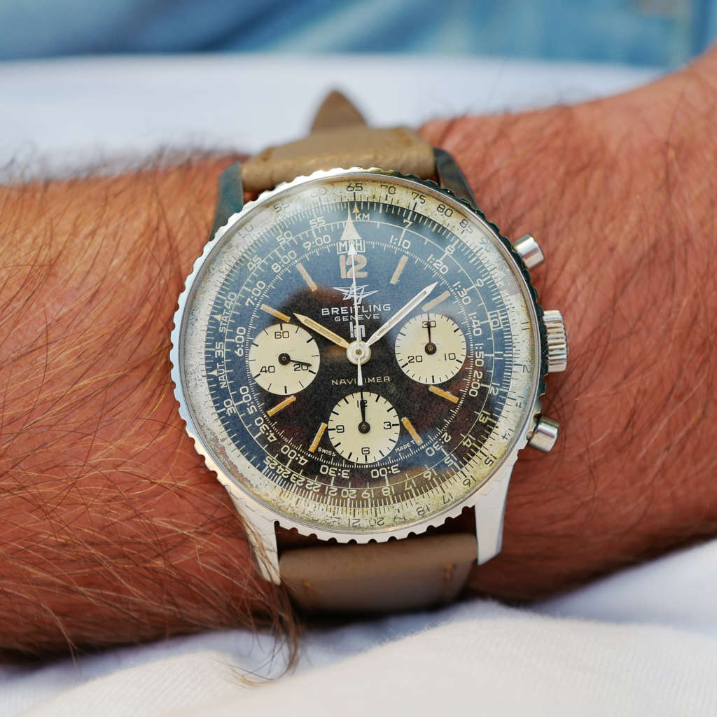 lip magnifique montre vintage patine navitimer