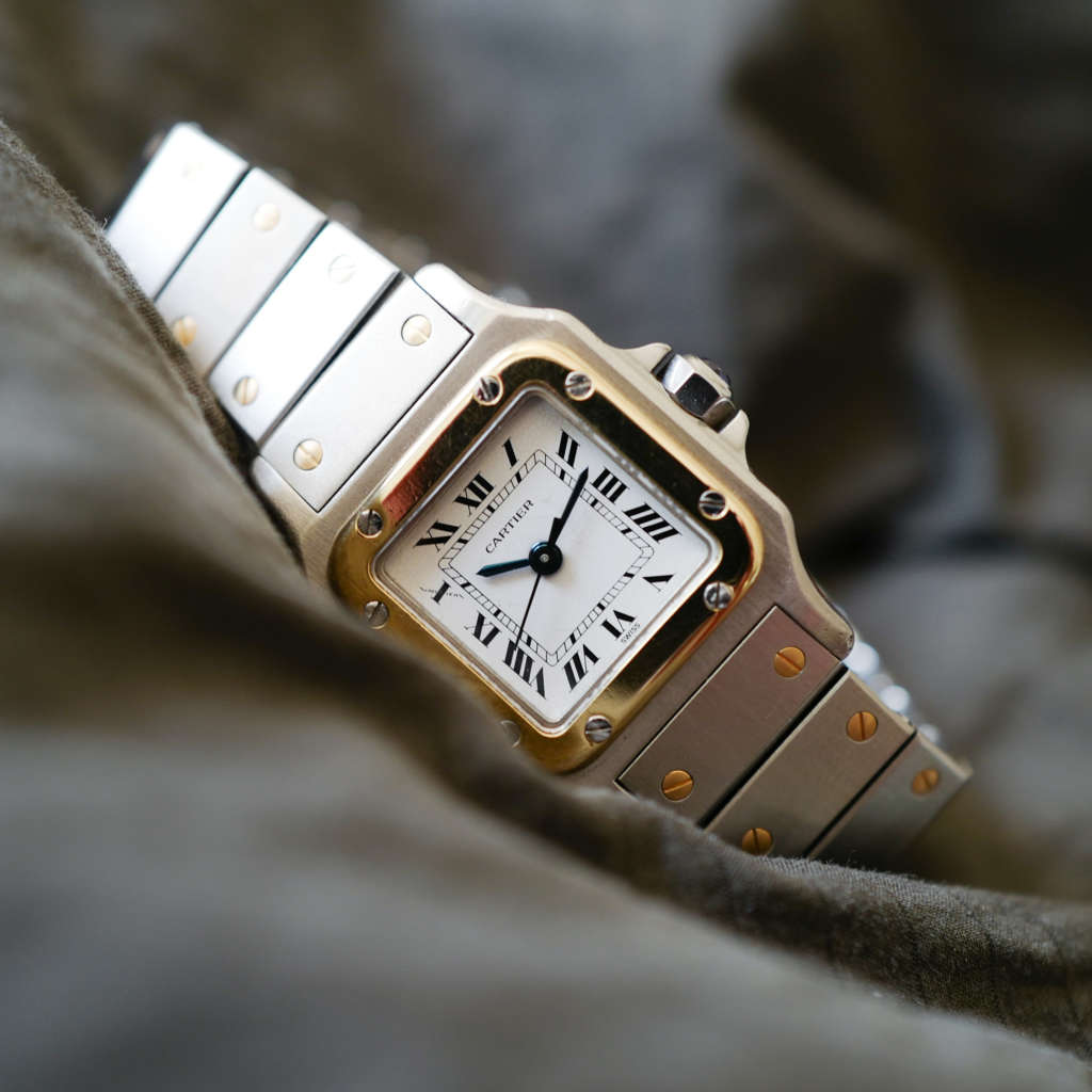 montre cartier santos vintage pour femme or et acier montre cartier santos vintage pour femme or et acier