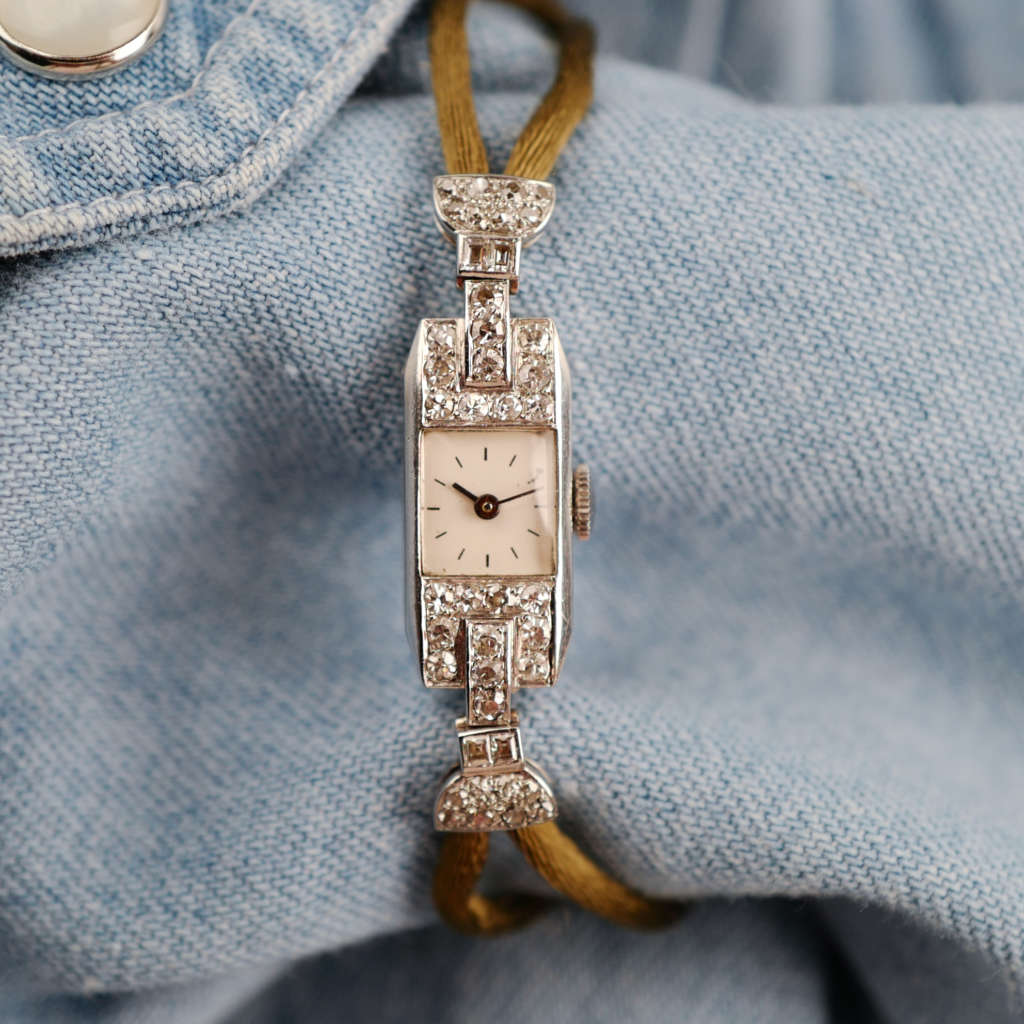 montre femme art deco vintage platine or diamants_7 montre femme art déco vintage platine or diamants