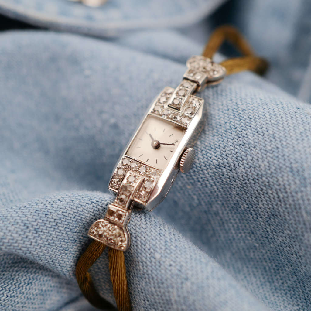 montre femme art deco vintage platine or diamants_8 montre femme art déco vintage platine or diamants