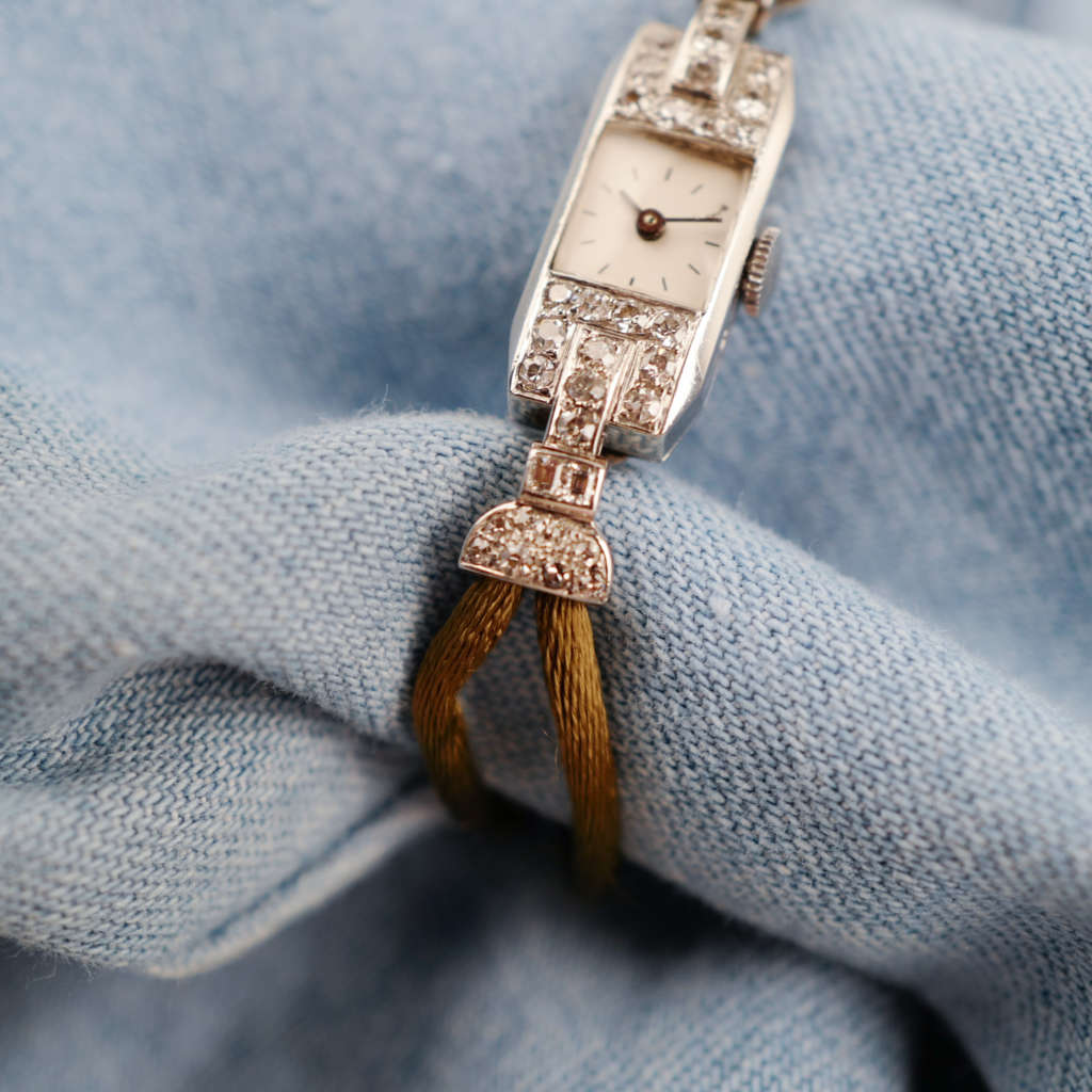 montre femme art deco vintage platine or diamants_9 montre femme art déco vintage platine or diamants