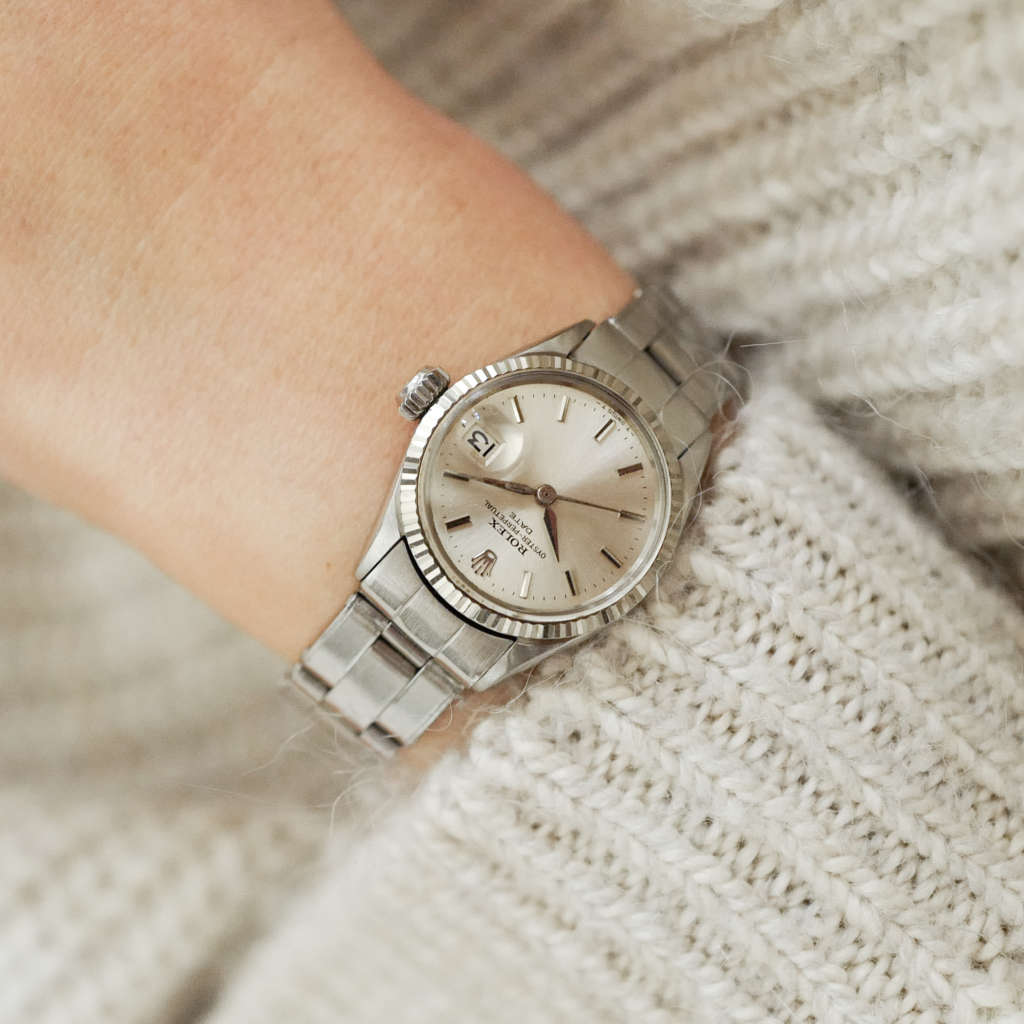 cafe noir les montres vintage marseille horloger petite Rolex Oyster Perpetual Date 6517 pour femme_2