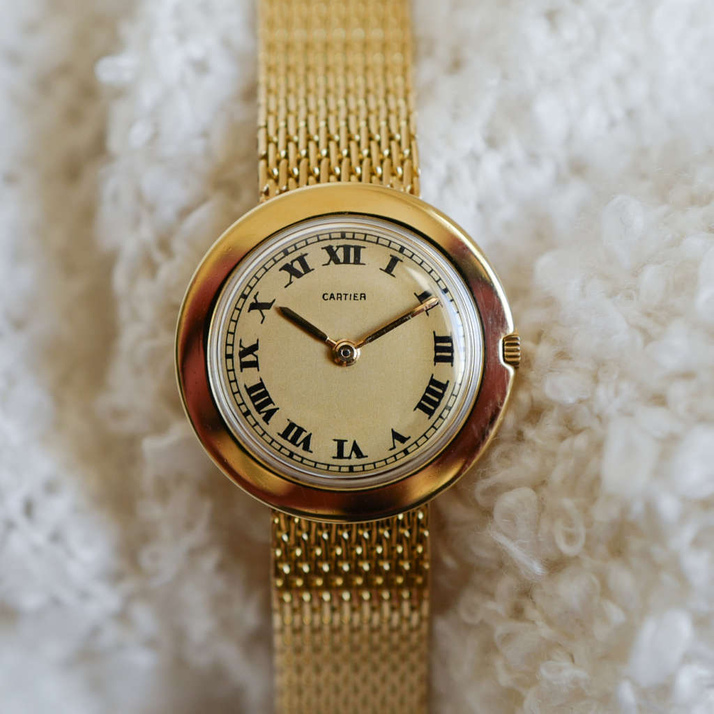 cartier vintage or massif vintage femme soucoupe
