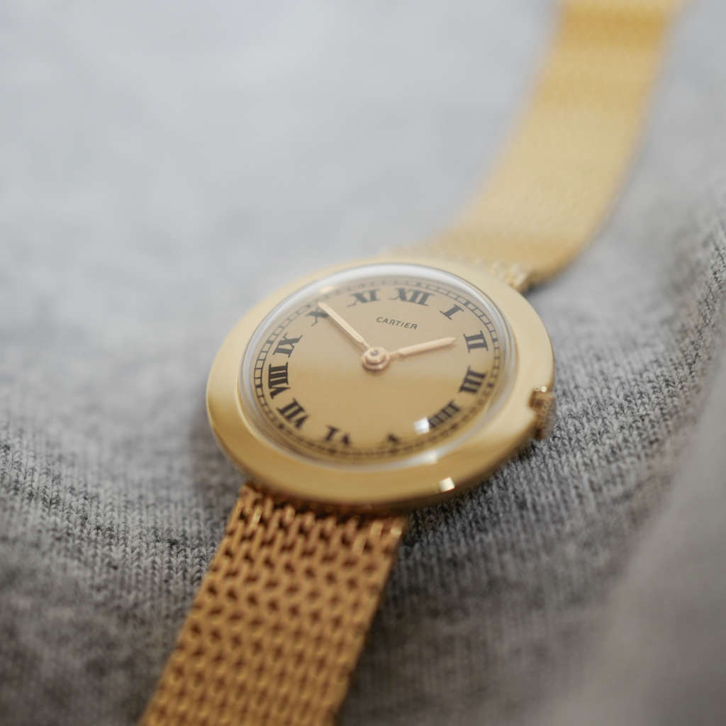 montre cartier disco volante vintage tout or