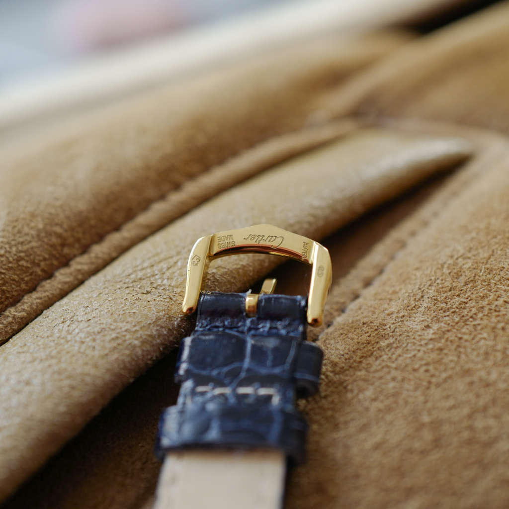 cafe noir montres vintage marseille cartier tank must grand modèle argent vermeil plaque or cadran rare_4