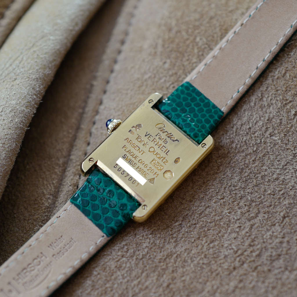 cafe noir montres vintage marseille cartier tank must petit modèle argent vermeil plaque or femme_7