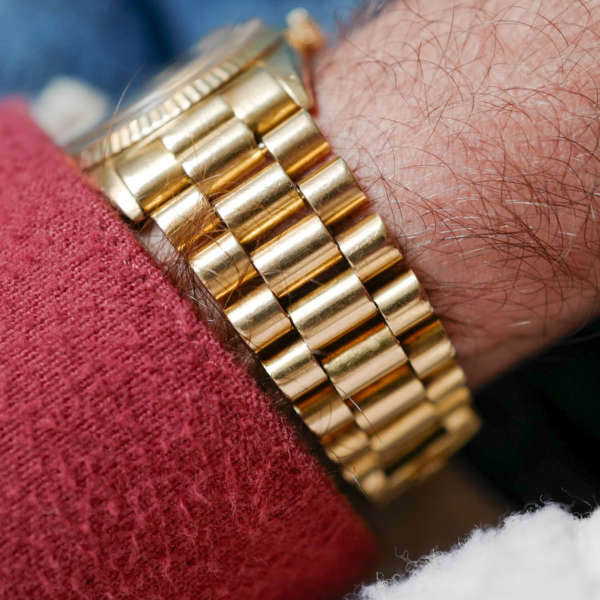 cafe noir montres vintage rolex datejust 1601 bracelet or jaune massif 18k bracelet president 1956_10