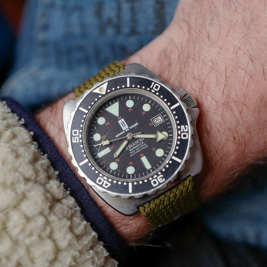 cafe noir les montres vintage jacques bianchi marseille jb 300 armée de terre france_2