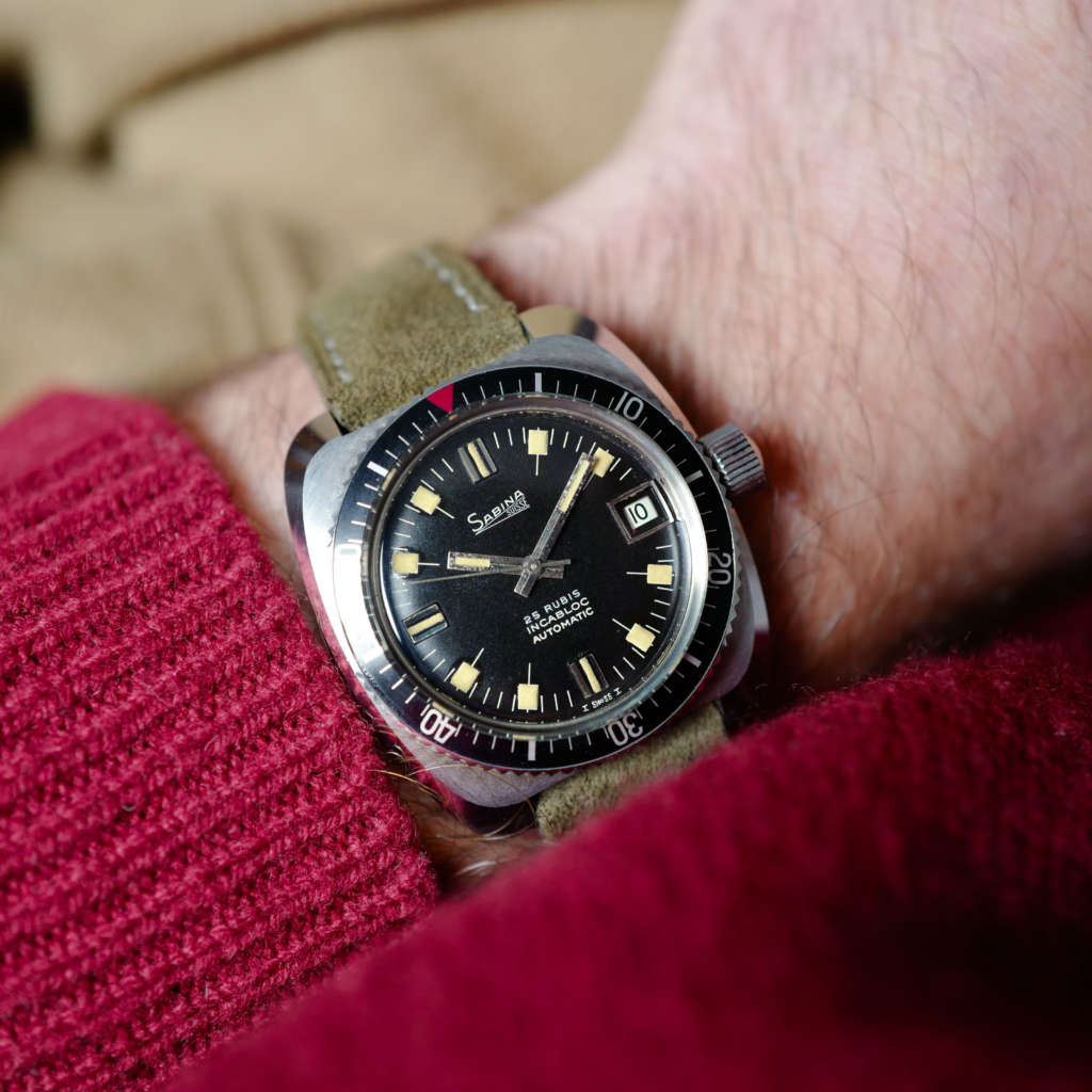 cafe noir montres vintage horloger marseille sabina diver vintage neuf de stock NOS Incabloc Automatic eta 2472_9