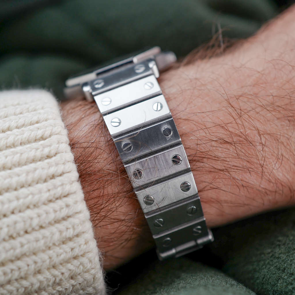 cafe noir montres horloger marseille cartier santos octogonale octo 2965 acier homme automatique vintage full set_2