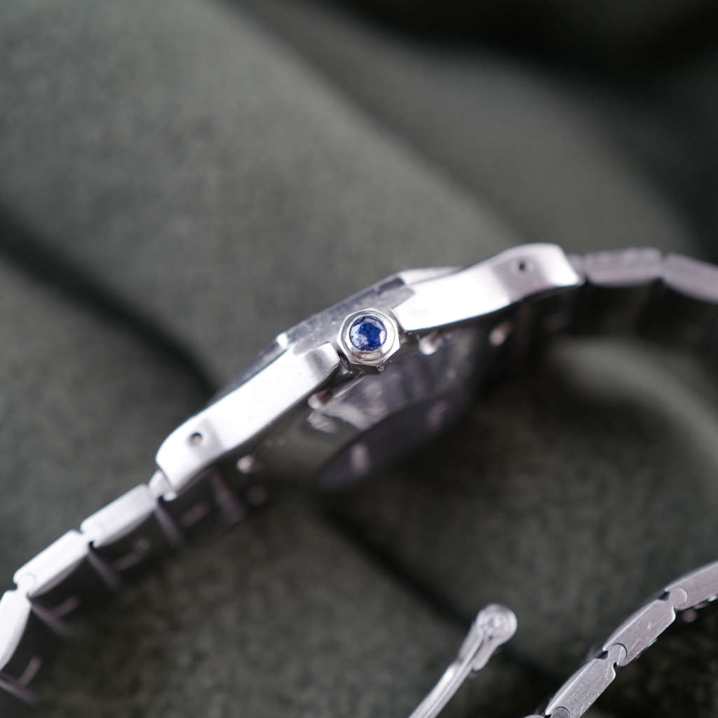 cafe noir montres horloger marseille cartier santos octogonale octo 2965 acier homme automatique vintage full set_2