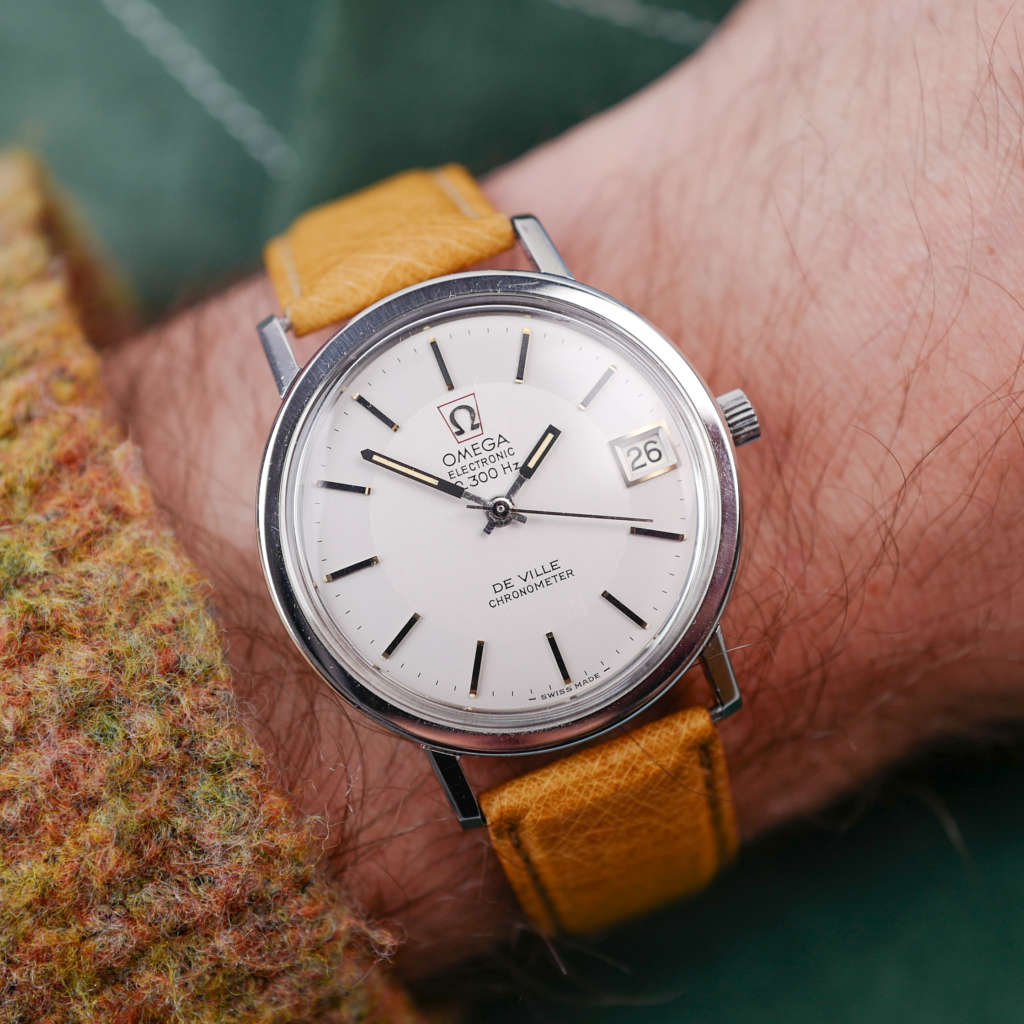 cafe noir montres horlogerie marseille omega Electronic F300Hz De Ville Réf. 198.0032 Omega 1250 année 1972