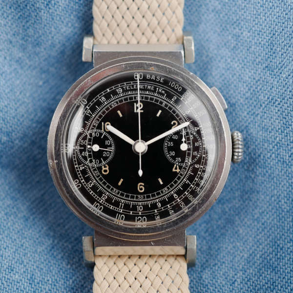 cafe noir montres vintage horloger marseille chronographe mono poussoir militaire landeron venus tachymetre telemetre_1