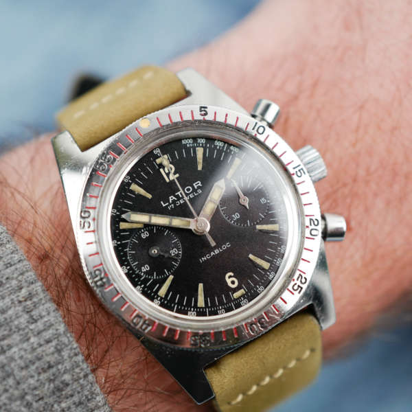 cafe noir montres vintage horloger marseille chronographe skin diver militaire venus_1
