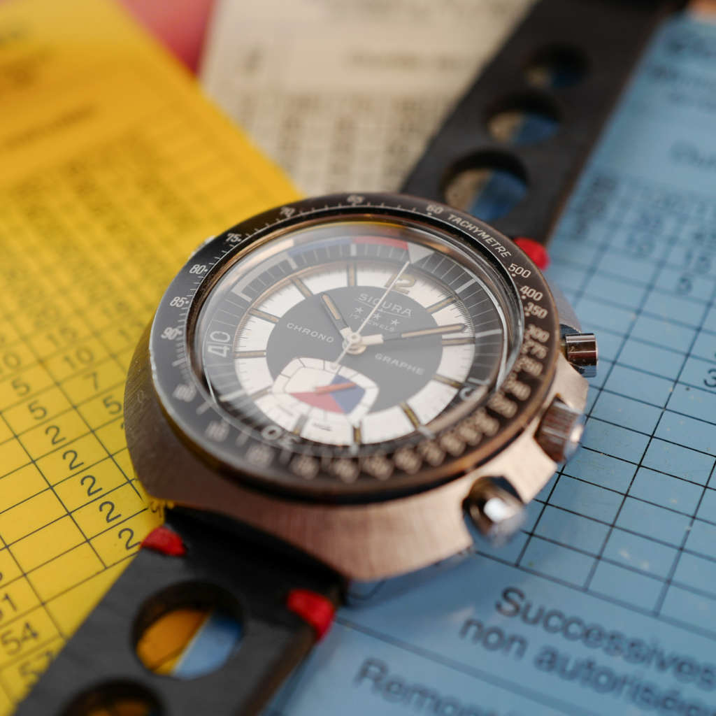 cafe noir les montres SICURA Automatic Oversize Chronographe vintage 1970_3 cafe noir les montres SICURA Automatic Oversize Chronographe vintage 1970_2