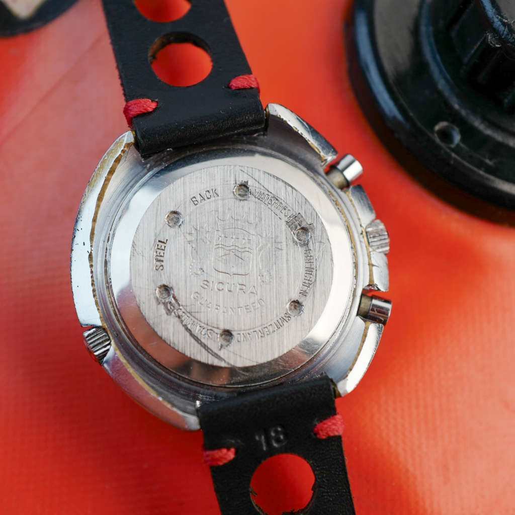 cafe noir les montres SICURA Automatic Oversize Chronographe vintage 1970_6 cafe noir les montres SICURA Automatic Oversize Chronographe vintage 1970_2