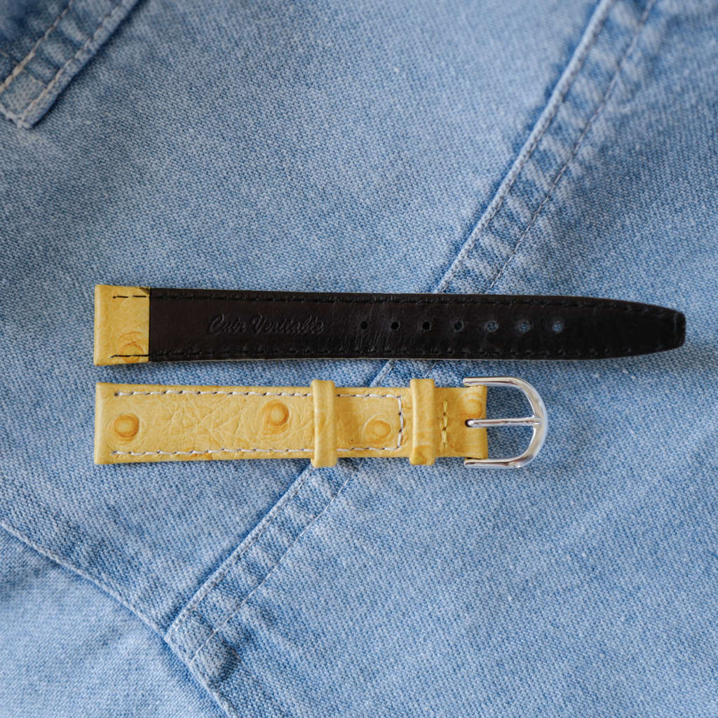 cafe noir les montres bracelet ancien vintage 14 mm autruche pour cartier must_1