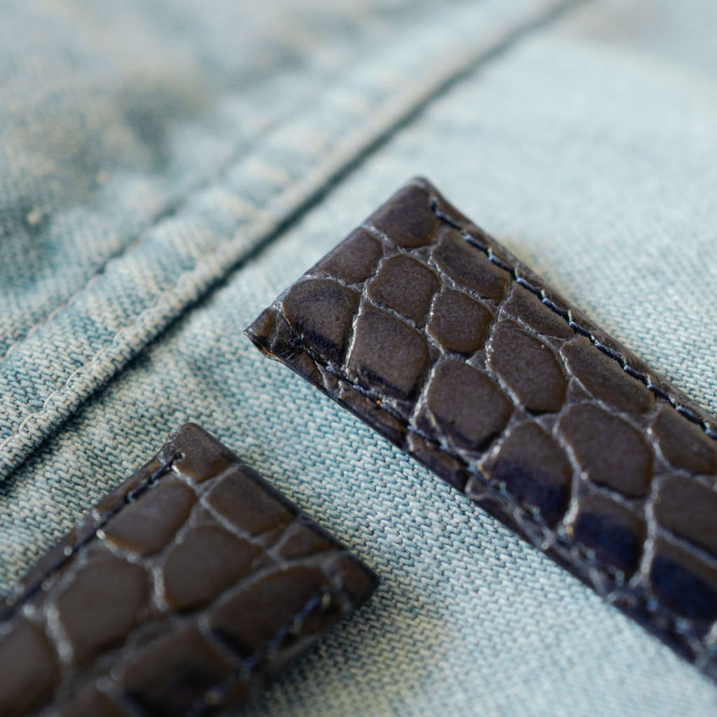 cafe noir les montres bracelet ancien vintage 18 mm 20 mm aligator bleu brillant_1 cafe noir les montres bracelet ancien vintage 18 mm 20 mm aligator bleu brillant_1