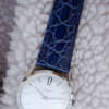 cafe noir les montres bracelet ancien vintage 18 mm 20 mm aligator bleu brillant_1