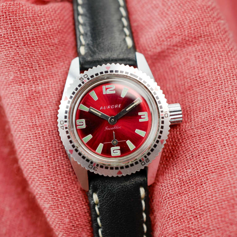 Cadran De Montre Plat Rouge - Diamètre 18,05 Mm, Compatible FE 68, Neuf Sans étiquette