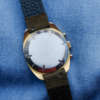 cafe noir les montres vintage provhor chronographe tachymètre or dorée vintage Valjoux 7734 date