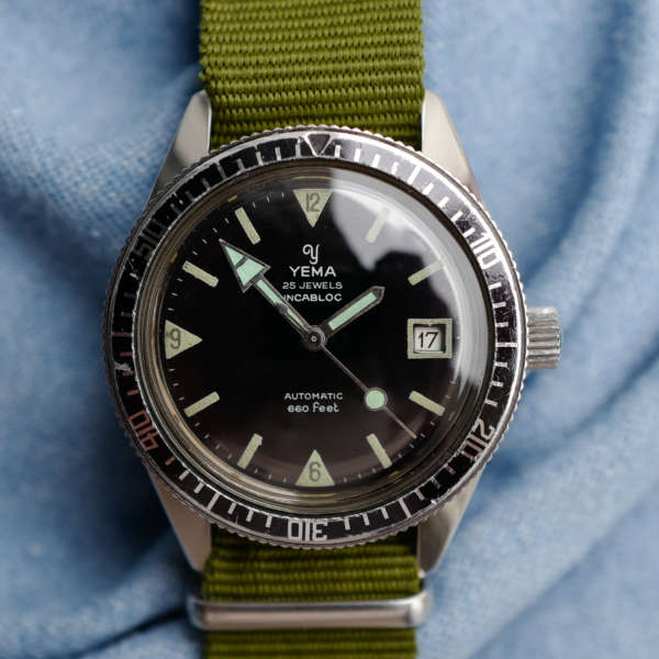 cafe noir montres horloger marseille yema vintage automatic superman sous marine