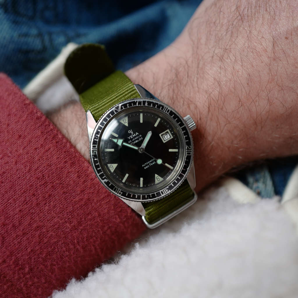 cafe noir montres horloger marseille yema vintage automatic superman sous marine_8