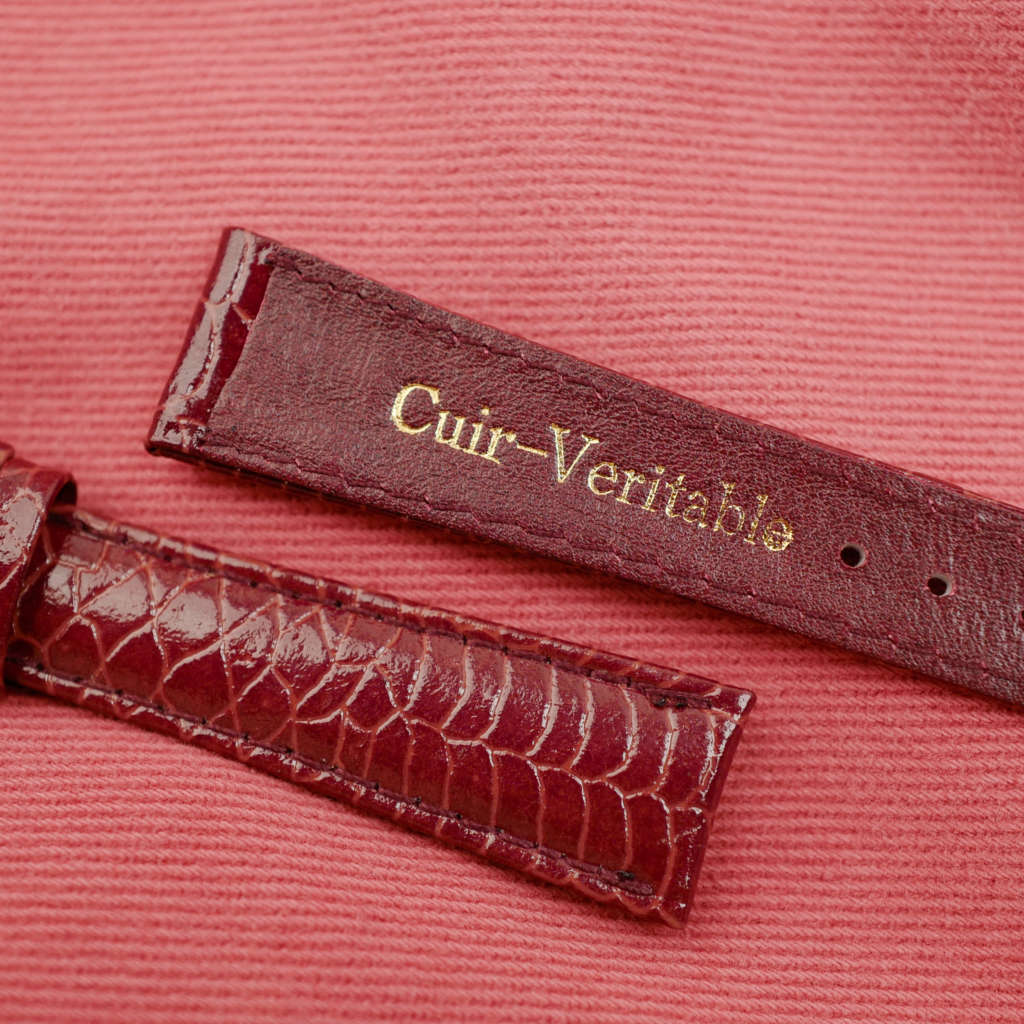 bracelet cuir 18 mm veritable noir brillant type aligator vintage 20 mm neuf de stock_4 bracelet cuir 18 mm veritable noir brillant type aligator vintage 20 mm neuf de stock_1