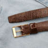 bracelet cuir 20 mm veritable marron brillant type aligator vintage 20 mm neuf de stock_4