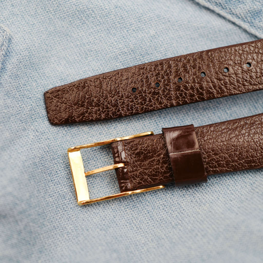 bracelet cuir 20 mm veritable marron brillant type aligator vintage 20 mm neuf de stock_6 bracelet cuir 20 mm veritable marron brillant type aligator vintage 20 mm neuf de stock_4